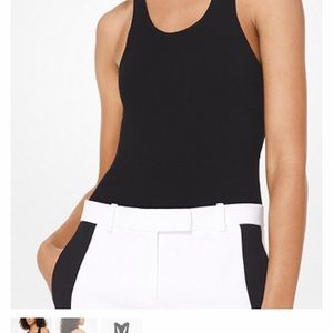 Michael Kors Stretch-Viscose Ribbed Bodysuit